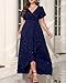 Plus Size Mother of The Bride Formal Dress for Women Navy Blue Wedding Guest Evening Gowns Gala Prom Glitter Long Dress