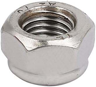 sourcingmap 4pcs M12 x 1.5mm Pitch Metric Fine Thread 304 Stainless Steel Hex Lock Nuts
