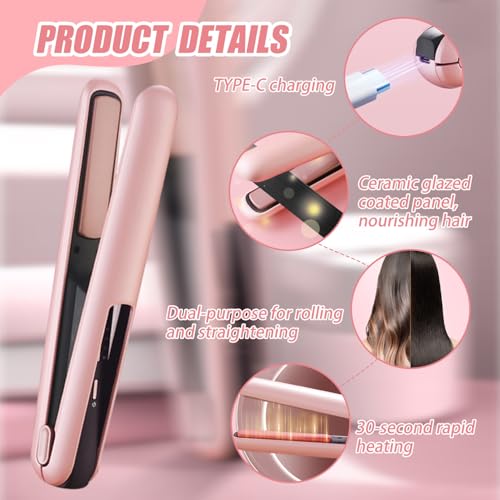 Plancha de Pelo Mini Portátil Recargable 2 en 1 miniatura 4