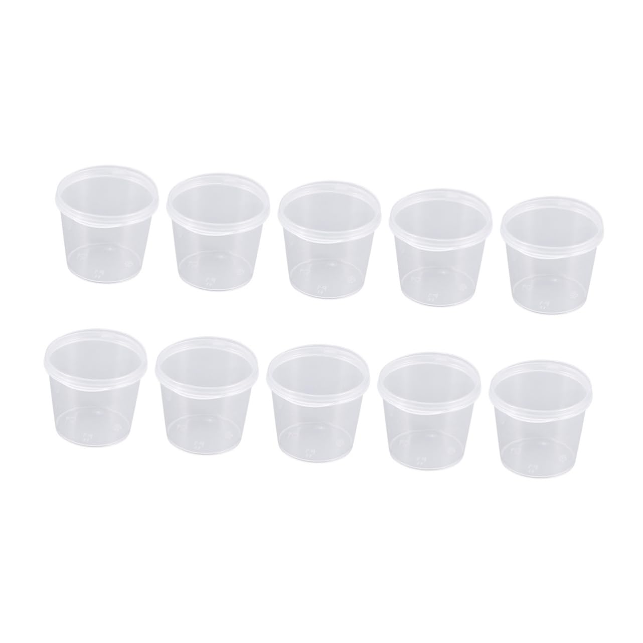 HOMOCONO Flat Lids Sauce Container Set 50pcs 25ml Portion Cups Lids for Jelly Yogurt Mousse Sauce Storage