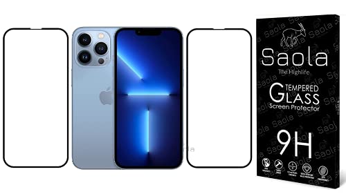 Image of Saola 11D Front And Back Tempered Glass For Apple iPhone 13 Pro with 2 Free Installation Kits. (Back is Not Glass, Its a Flexible Protector)