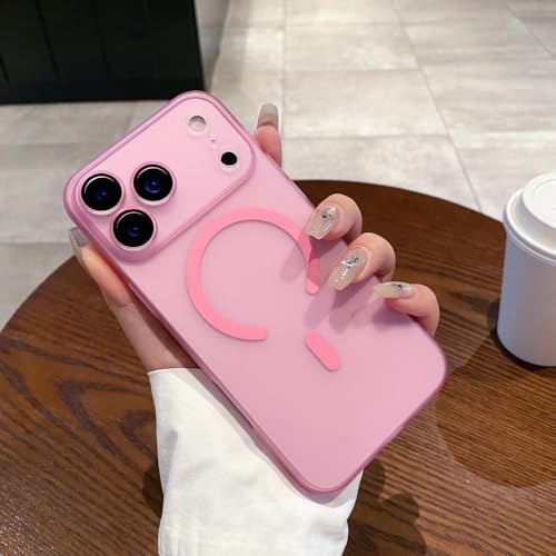 Coque magnétique iPhone 16 Plus rose idéale pour recharger son téléphone en voiture