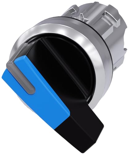 Selector rond métallique Siemens Sirius ATC bleu à manecilla longue
