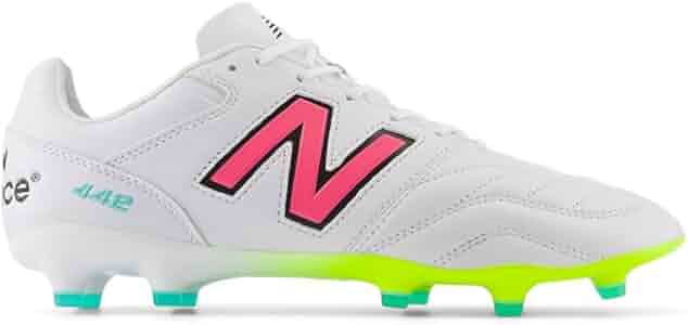 Amazon.com | New Balance 442 Pro V2 FG Soccer Shoe (White/Hi-Lite