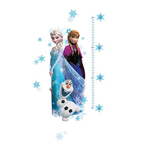 RoomMates RMK2793GC Disney Frozen Elsa, Anna and Olaf Peel and Stick Giant Growth Chart Wall Decal , Blue