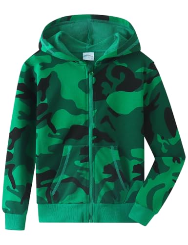 Sweat zippé haut de gamme en molleton doux imprimé camouflage