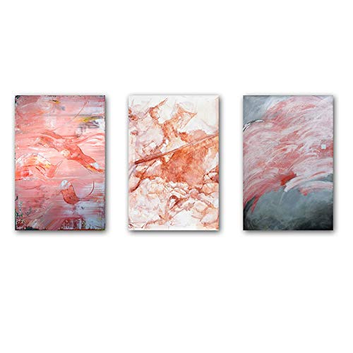 Peinture rose abstraite style nordique pour créer un salon chaleureux et cocooning