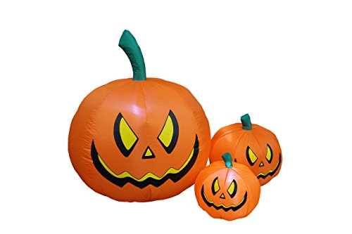 Aufblasbarer Halloween-Kürbis mit LEDs, 1,2 m
