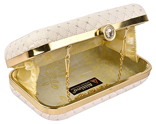 AILTINO Women's Oval Frame Clutch | Detachable Sling Chain | Ladies Party Wedding Purse Bag - Image 5
