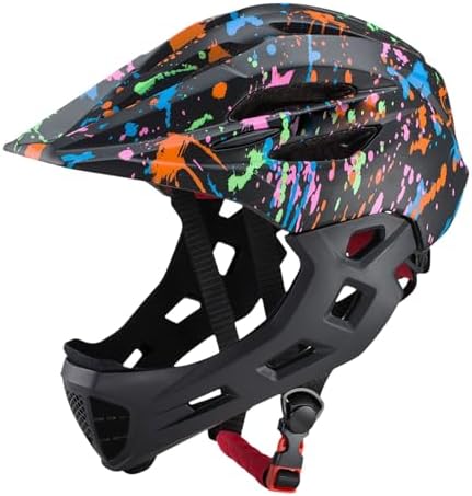 Sunydog Full Face Adjustable Kids Bike Helmets, Lightweight Toddler Helmets with LED Light, Ventilation, for Sun Protection with Sponge Pad (M) — view 2
