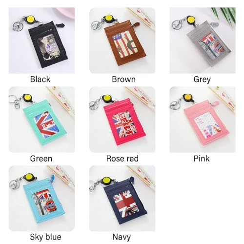 Badge Holder Credit Card Cover Business Card Wallet Creative Money Pocket Case Pouch(Light blue)2