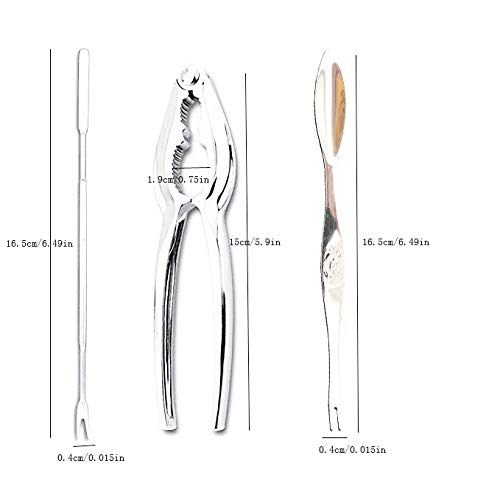 Crab Cracker Tools Crab Leg Pick Lobster Crackers Picks and Forks Set, 8-Pieces - Thumbnail 2
