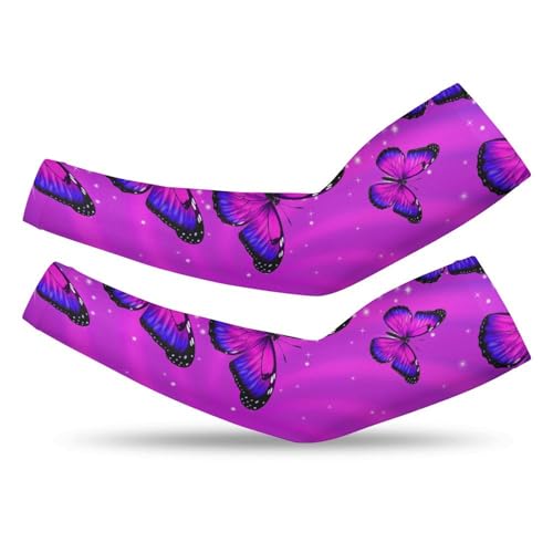 QiErDesign Beautiful Butterfly Cooling Arm Sleeves for Men & Women – Breathable, Sun Protection, Sports Arm Sleeves for Women, Men & Youth