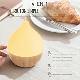 SALKING Diffuseur d’Huiles Essentielles Ultrasonique, Humidificateur d’Air Électrique 100 ML, Diffusion Silencieuse, Lumière Chaude avec Arrêt Automatique, pour Chambre, Yoga et Massage, Pack de 2 - 5