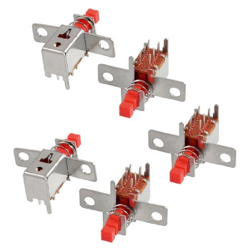 5 x Red 2NO 2NC Contact DPDT Push Button Switch AC 220V 3A Amazon.in