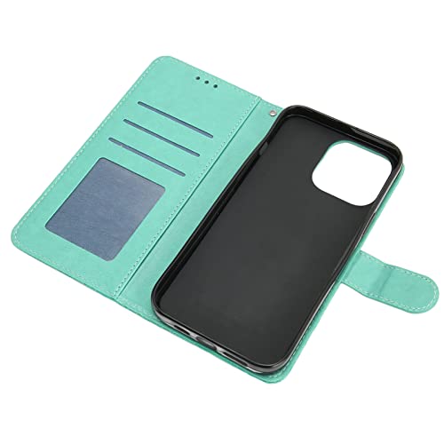 Étui de Téléphone Portefeuille pour 14 Pro, Motif Fleur en Relief, Cuir PU, étui de Protection pour Téléphone à Rabat, avec Porte-Cartes et Poche pour Billets, Boucle Cover