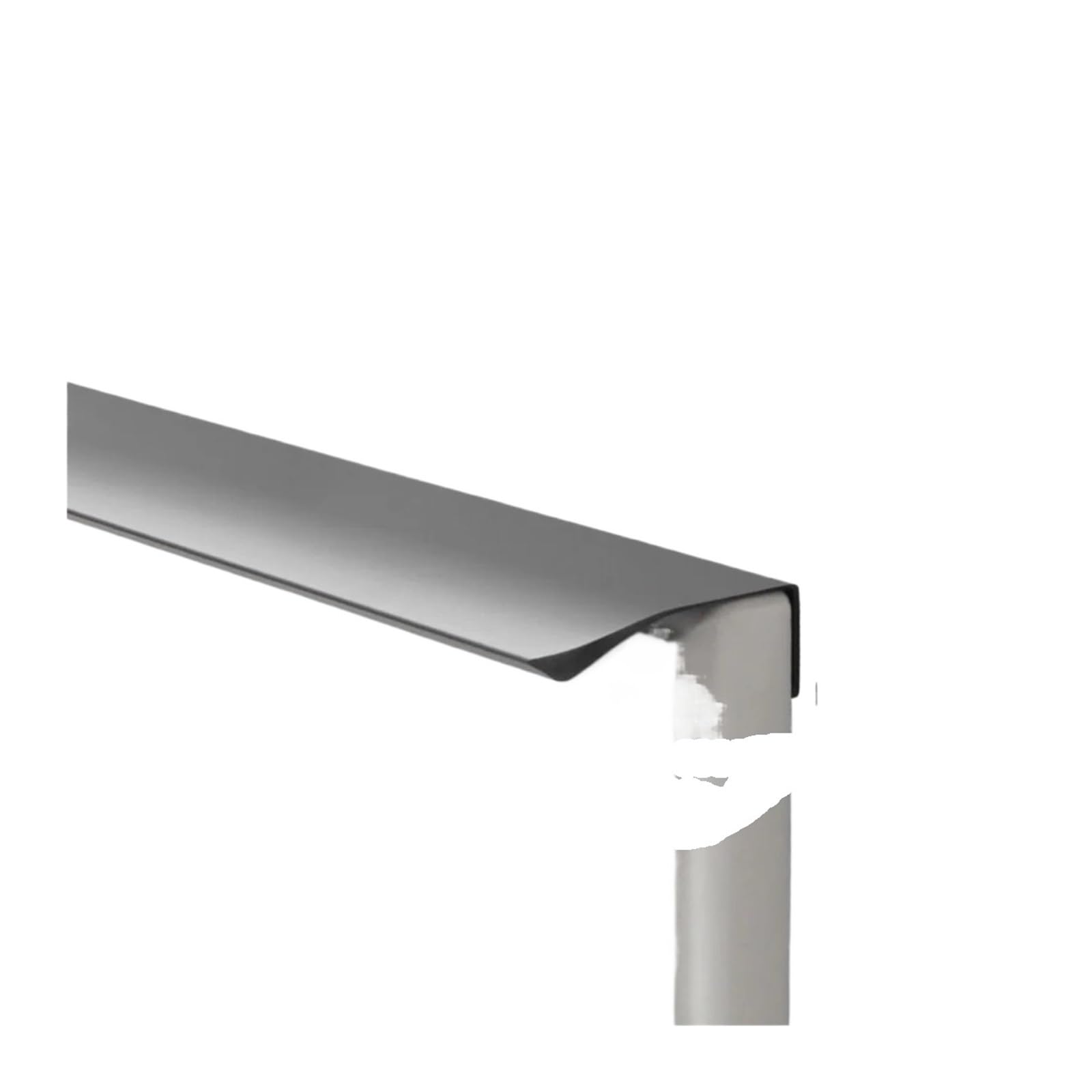 Poignées d'armoire cachées en alliage d'aluminium gris pour un montage au dos