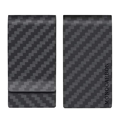 Image of MONOCARBON 2in1 Carbon Fiber Money&Credit Card Clip,RFID Blocking Wide Credit Card&Cash Holder for Men Front Pocket