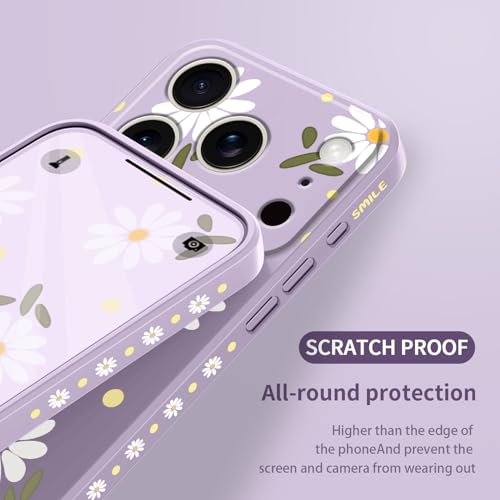 LEECG for iPhone 17 Pro Case, Flower Protective Bumper Slim Soft Phone Cover for iPhone 17 Pro 6.3 inch, Daisy Purple by LEECG - Used condition - Image 7