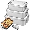 3 Edelstahl Bento-Boxen - 2400ml, 1400ml, 850ml Auslaufsicher