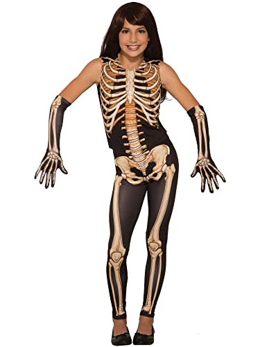 Bristol Novelty Forum Novelties CC80996 Pretty Bones Esqueleto, Niñas, Negro, Amarillo, Blanco