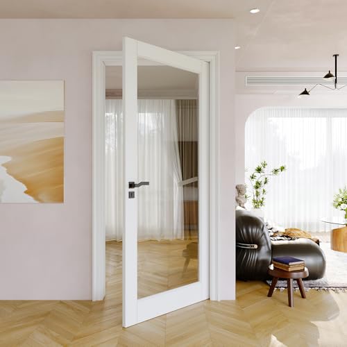 JUJUBON 36x80 Clear Glass Slab Door
