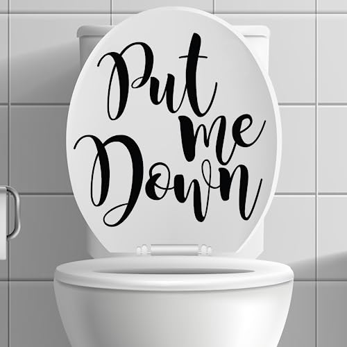 Bathroom Decor Toilet Put Me Down Decal Toilet Bathroom Seat Vinyl Sticker Sign I Funny Bathroom Decor
