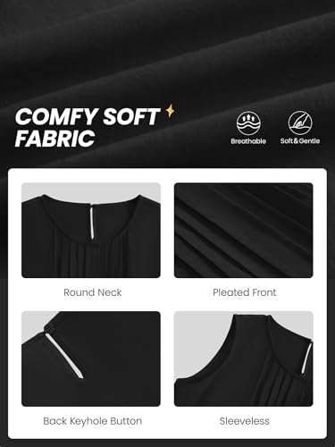 XMWEALTHY Summer Shirts for Girls 2026 Dressy Casual Tank Top Girls Fashion Ruffle Hem T-Shirt Tween Kid Crewneck Cute Tops Black 9-10T