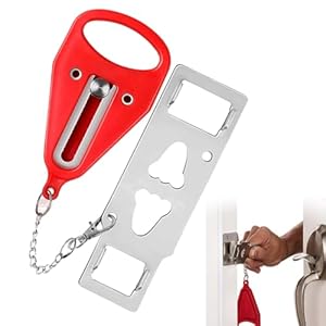 Portable Door Lock – Anti-Theft Travel Lock for Home, Hotel & Apartment Security | Easy to Install, Heavy-Duty & Compact | Extra Security for Doors & Dorm Rooms | No Tools Required