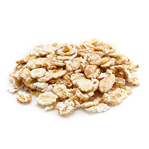 Yupik Organic Barley Flakes, 2.2 lb (35.2 oz), Non-GMO, Vegan, Kosher, Steamed, Rolled & Lightly Roasted Whole Barley Grains, Source of Fiber & Iron, Alternative to Oats, Ideal for Cooking & Baking