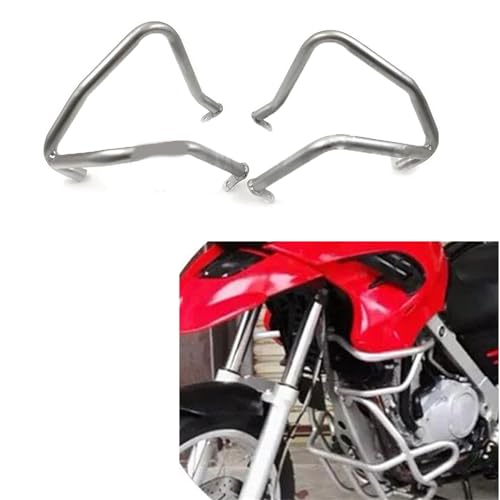 Motorrad-Sturzbügel Motorrad-Schutzbügel, Motorschutzbügel, Rahmenschutz, Sturzbügel Für BMW F 650 GS (1999–2007, 2006–2005, 2004–2003, 2002–2001, 2000)(Silver)