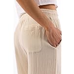 Rip Curl Womens Cotton Crepe Poplin Beach Pants – Smocked Waist, Front & Back Pockets & Longer Length for a Relaxed Fit - Image 5