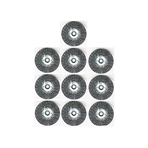 Grizzly Tools Set van 10 voegenborstels voor elektrische voegenborstel EFB 401 metaal/draad/ronde draadborstel/metalen borstel