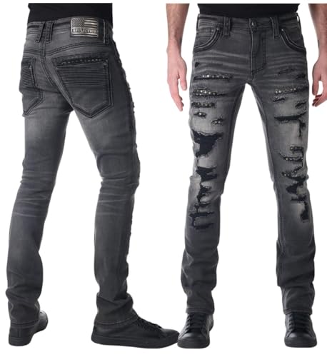 Affliction Mens Denim Jeans Gage Alchemy Inseam 34
