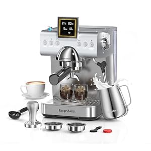 Espresso Machine 20 Bar with Steam Milk Frother, Stainless Steel Espresso maker with LED Display | Cold Brew & Hot Coffee Maker, Professional Cappuccino Expresso Machine for Home and Office