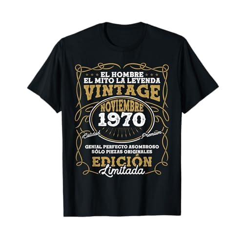 Noviembre 1970 Vintage - 55 Años Regalo Cumpleaños Hombre Camiseta
