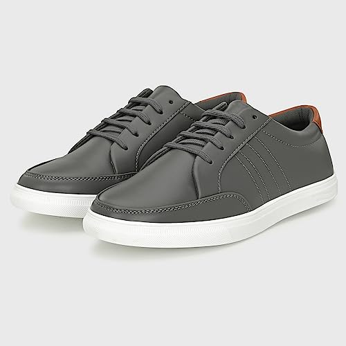 Image of Centrino Black Sneakers for Man | Shoes for Men Stylish Casual | Lightweight Lace-Up Walking Shoes with Cushioned Insole | Breathable Comfortable Canvas Mens Shoes | Anti-Skid Sole | Sneaker for Men (6312)