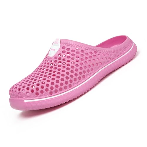 SAGUARO Zuecos de Verano para Mujer Hombre Respirable Zapatillas de Playa Rosa 39