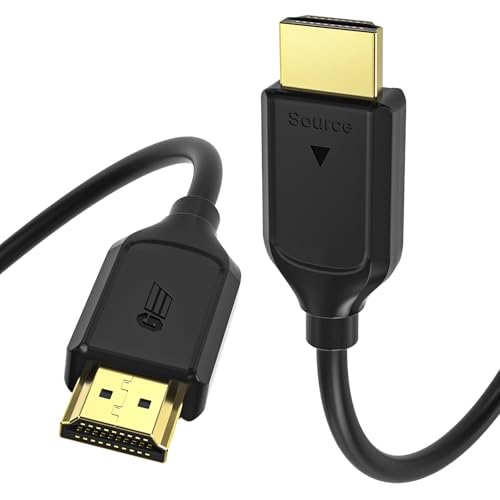 Cable HDMI de fibra óptica de 16 pies, cable HDMI 2.0 de alta velocidad 4K, conectores moldeados de una sola pieza, 4K @60Hz, HDR, 3D, Dolby, HDCP 2.2 y 2.3, para PS5/4/3, Netflix, Roku TV, monitor