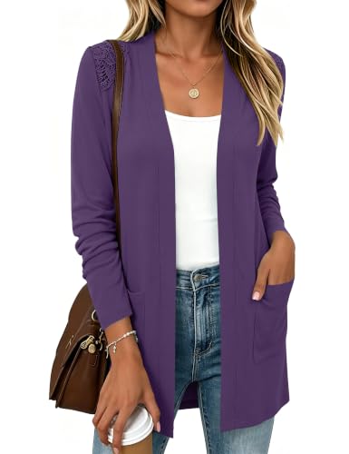 Rapbin Rapbin Womens Lightweight Cardigan Long Sleeve Open Front Sweater Cardigans