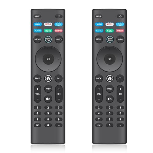 【Pack of 2】 for VIZIO Smart TV Remote Replacement for XRT140 XRT136 XRT260 XRT270 with 6 Shortcut Buttons Universal Remote for Vizio Smartcast D/E/M/P/PX/V/OLED-Series - No Setup Needed