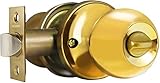 CONSTRUCTOR Chronos Privacy Door Lockset Knob (Non-Keyed) Universal Handle for Bedroom/Bathroom (Polished Brass)