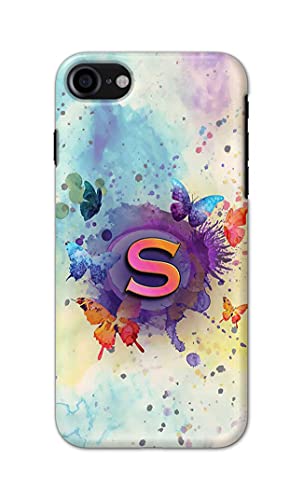 Image of PRINTFIDAA� Printed Hard Back Cover Case for Apple iPhone 7 | iPhone 8 | iPhone SE 2020 | SE2 2020 | iPhone SE3 2022 Back Cover (Alphabet S) -2808