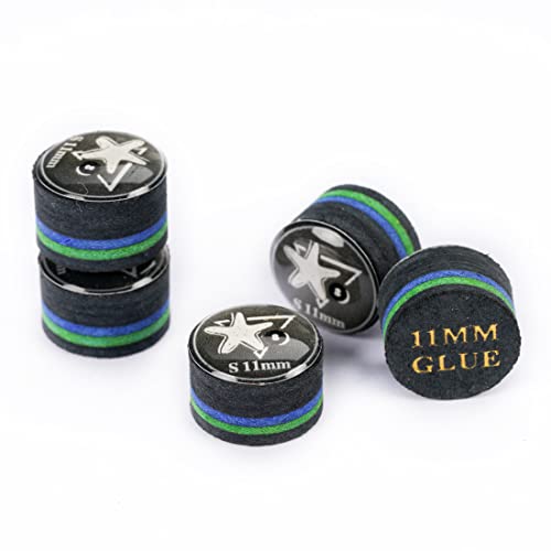 CRICAL Black 11mm Soft Pool Cue Tip, 6 Layer Billiard Cue Tip