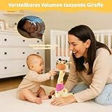 Licht Singing Giraffe Kuscheltier - Light Up and Voice Repeating Feature, Dancing Interactive Doll, Giraffe Kuscheltier, Baby Ermutigen Sprachspielzeug, Geburtstagsgeschenke für Jungen Mädchen