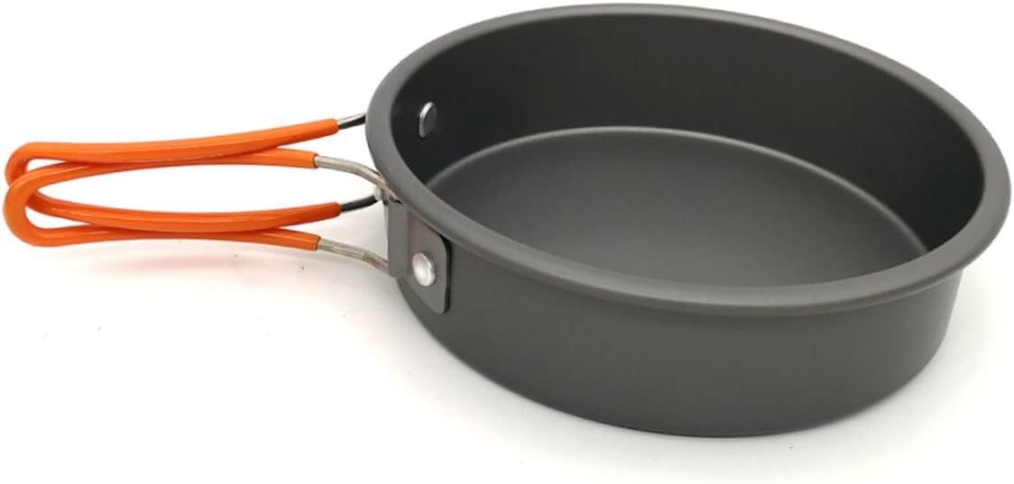 Portable Camping Cookware Non Stick Anodized Cooking Tools with Design for Picnics Backing and Outdoor