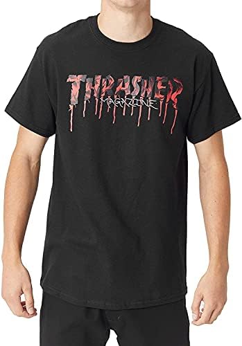 Thrasher Men's Blood Drip Short Sleeve T Shirt Black S