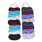 ZUNOXAZ 21個 遮光効果のポータブルアイマスク 夜間用スリーピングアイパッチ 旅行 自宅 パーティー適用 快適フィットで光をブロックし早眠