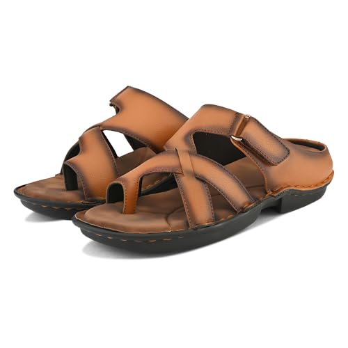 Image of Centrino Sandal for Men | Grip Insole for Stability | slippers for /sliders for men | mens sandals casual | sandals /slides for men |Modern Look with Straps | Comfortable Footwear (9264)