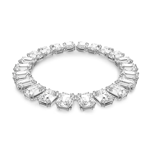 Swarovski Millenia Necklace & Earrings Collection, Clear Octagon Cut Crystal, Rhodium Finish...
